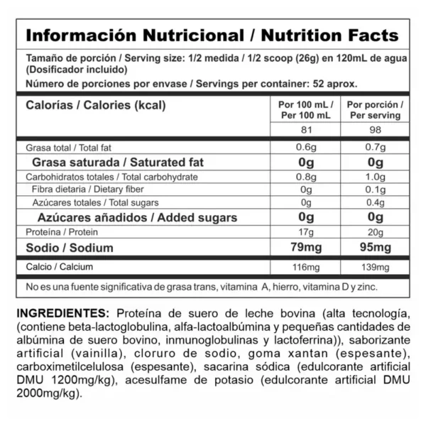 PROTEINA BIPRO CLASSIC VAINILLA 3LB - Image 2